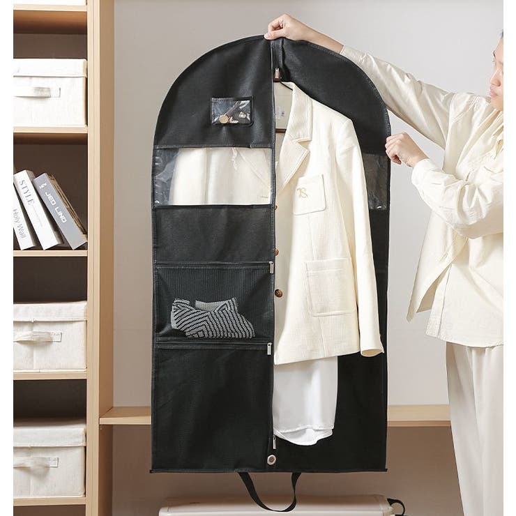 洋服カバー ドレスカバー 二つ折り | PlusNao | 詳細画像4 