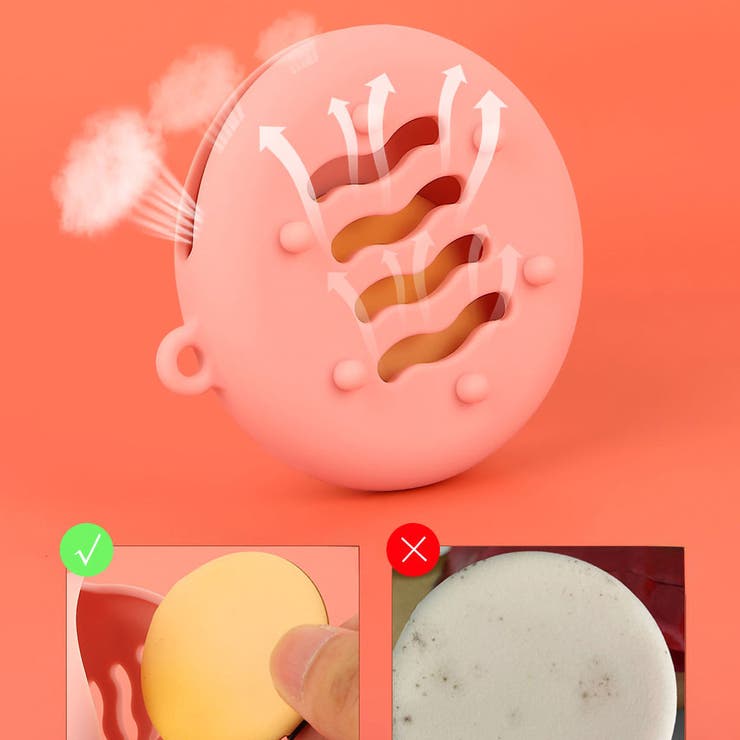 パフケース メイクスポンジケース メイクブラシクリーナー | PlusNao | 詳細画像3 