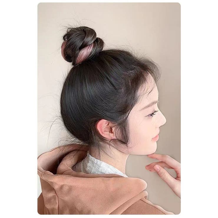 お団子ウィッグ メッシュ ヘアゴム | PlusNao | 詳細画像3 