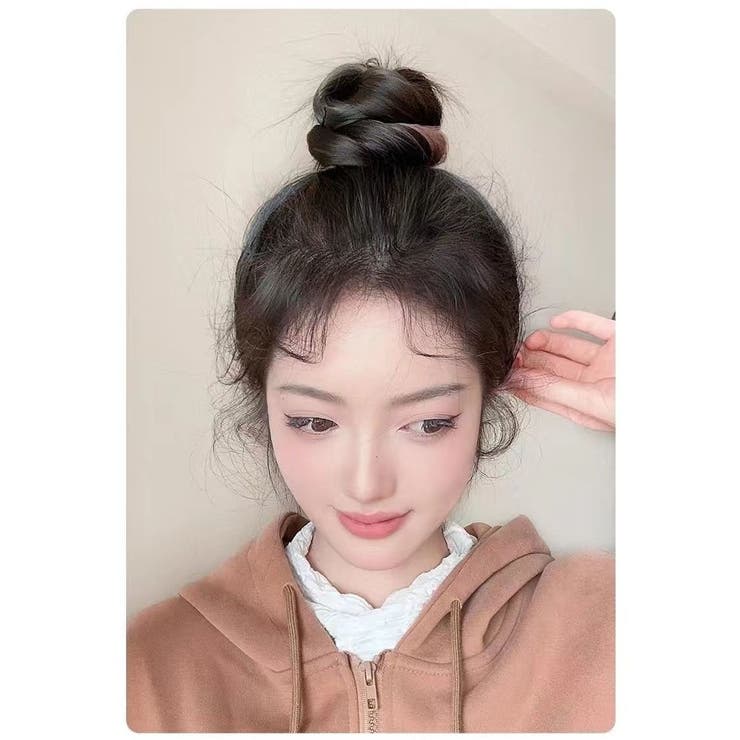 お団子ウィッグ メッシュ ヘアゴム | PlusNao | 詳細画像5 