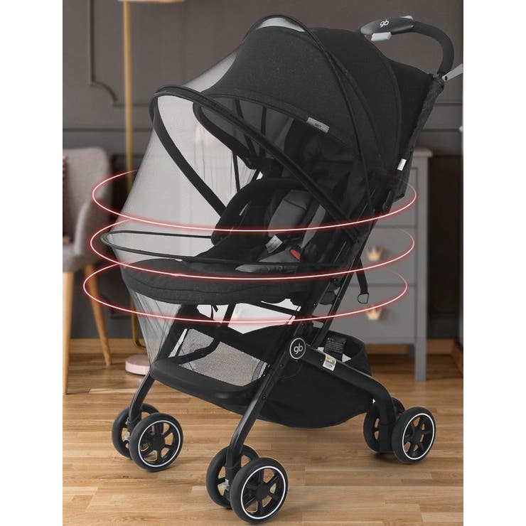 ベビーカー用虫よけカバー ベビーカー用蚊帳 折りたたみ式 | PlusNao | 詳細画像2 