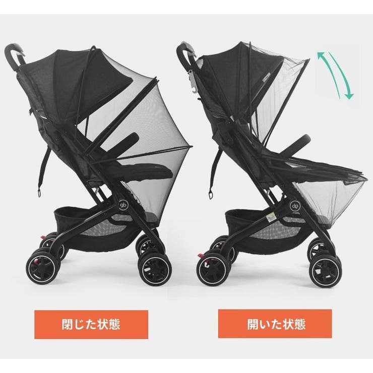 ベビーカー用虫よけカバー ベビーカー用蚊帳 折りたたみ式 | PlusNao | 詳細画像3 