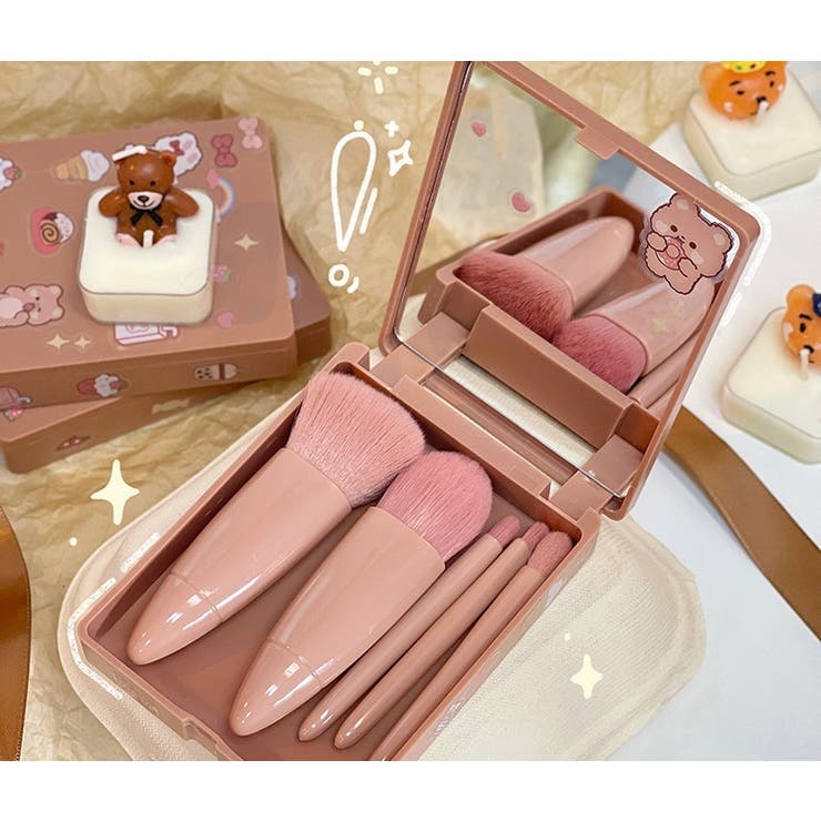 メイクブラシ 5本セット ケース付き | PlusNao | 詳細画像2 