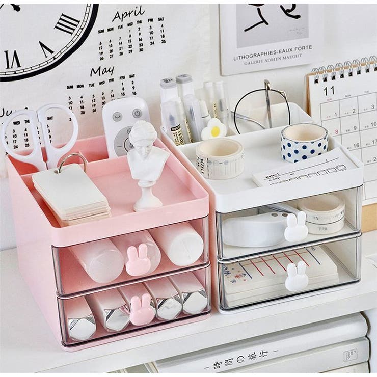 卓上収納ボックス 引き出し付き 2段 | PlusNao | 詳細画像4 