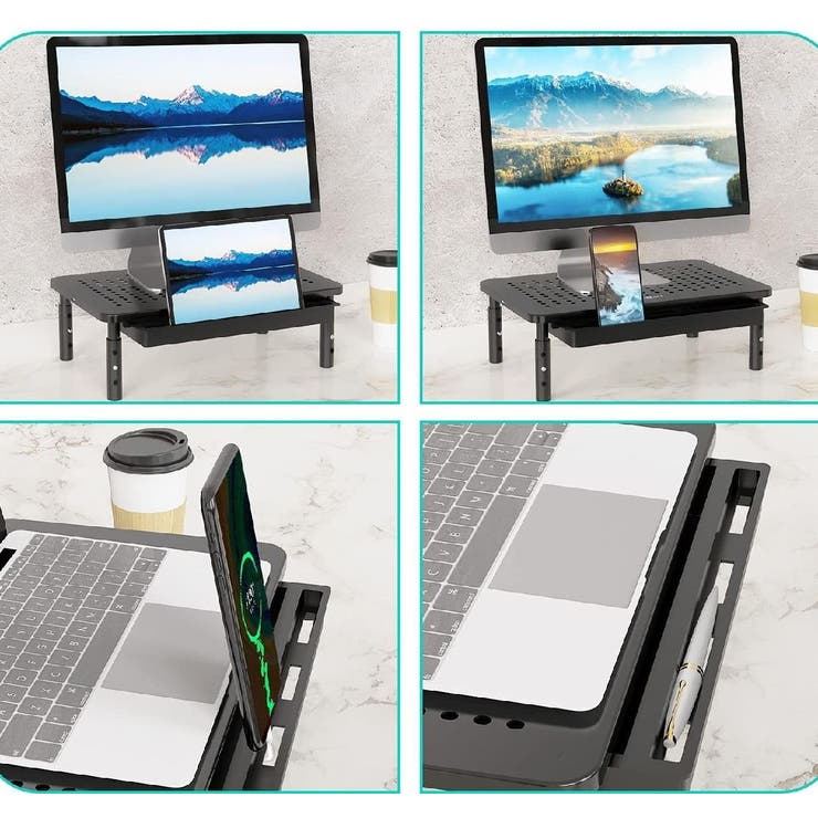 デスクトップPCラック デスク上ラック PCモニター台 | PlusNao | 詳細画像3 