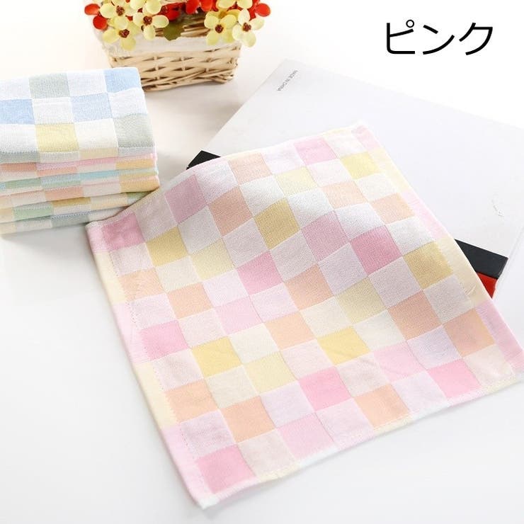 ベビー用ガーゼハンカチ 同色5枚セット ベビー | PlusNao | 詳細画像2 