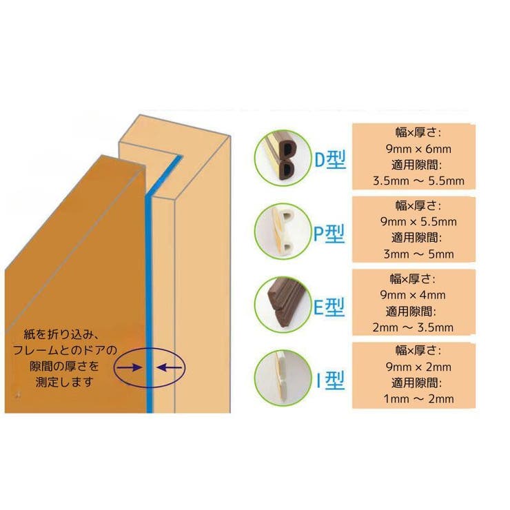 隙間テープ スポンジ ドア | PlusNao | 詳細画像13 