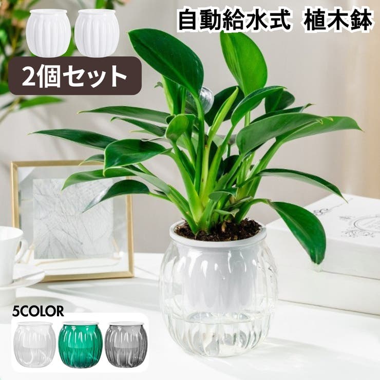 植木鉢 2個セット 自動給水式 | PlusNao | 詳細画像1 