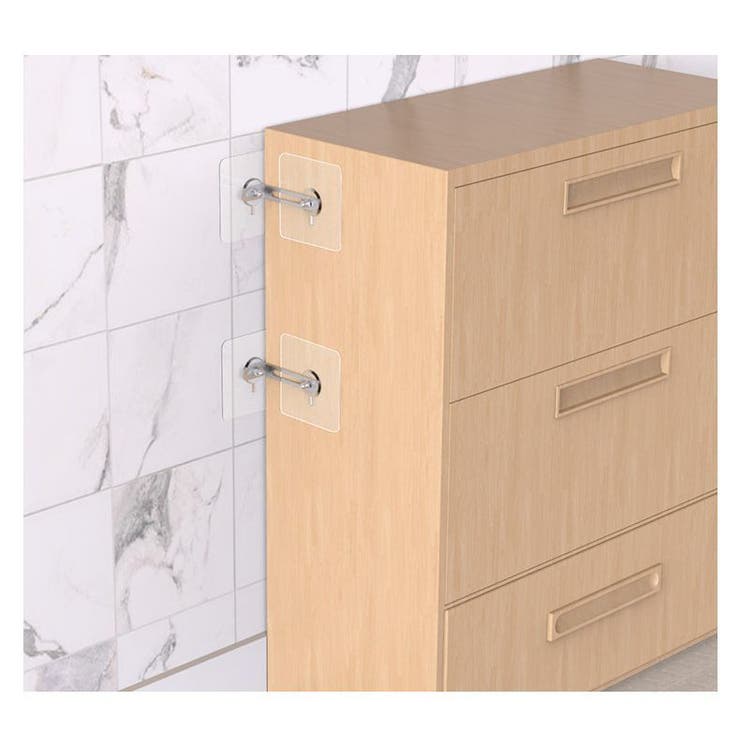 家具転倒防止器具 家具固定器具 同サイズ10個セット | PlusNao | 詳細画像4 