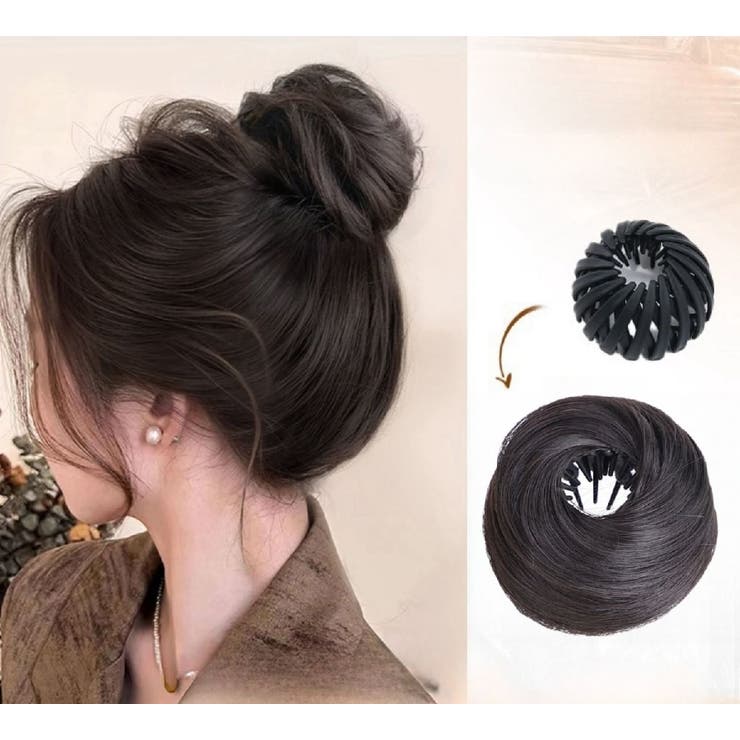 お団子ウィッグ ポイントウィッグ ヘアクリップ | PlusNao | 詳細画像2 