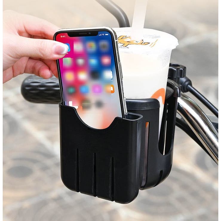 自転車用カップホルダー スマホホルダー付き ドリンクホルダー | PlusNao | 詳細画像2 