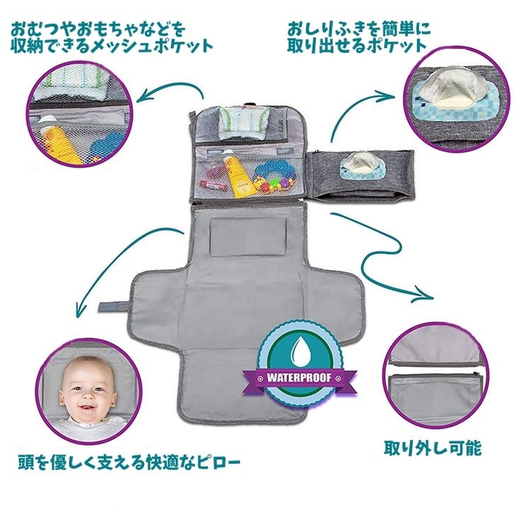 おむつ替えマット おむつ替えシート 折りたたみ | PlusNao | 詳細画像4 