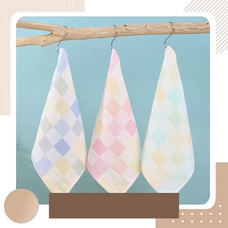 ハンドタオル ガーゼハンカチ 同色2枚セット | PlusNao | 詳細画像2 