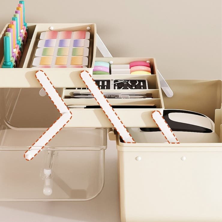 メイクボックス コスメボックス 化粧品収納ケース | PlusNao | 詳細画像14 