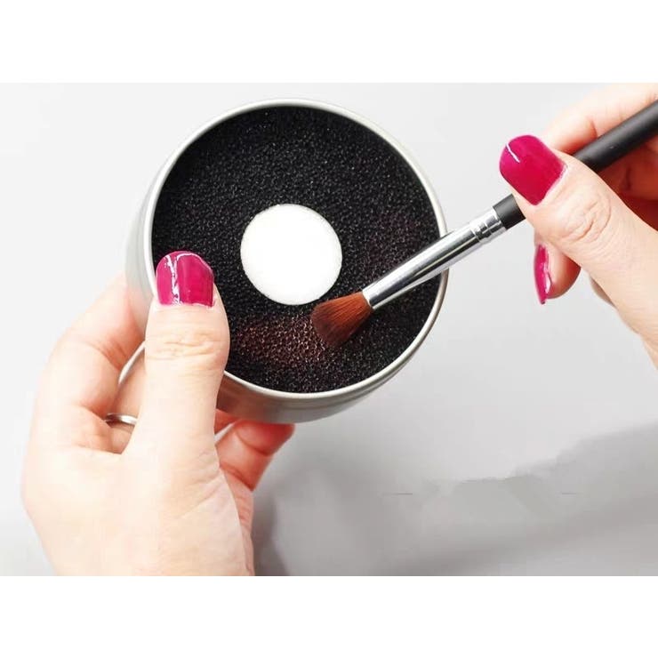 メイクブラシクリーナー スポンジ ケース付き | PlusNao | 詳細画像4 