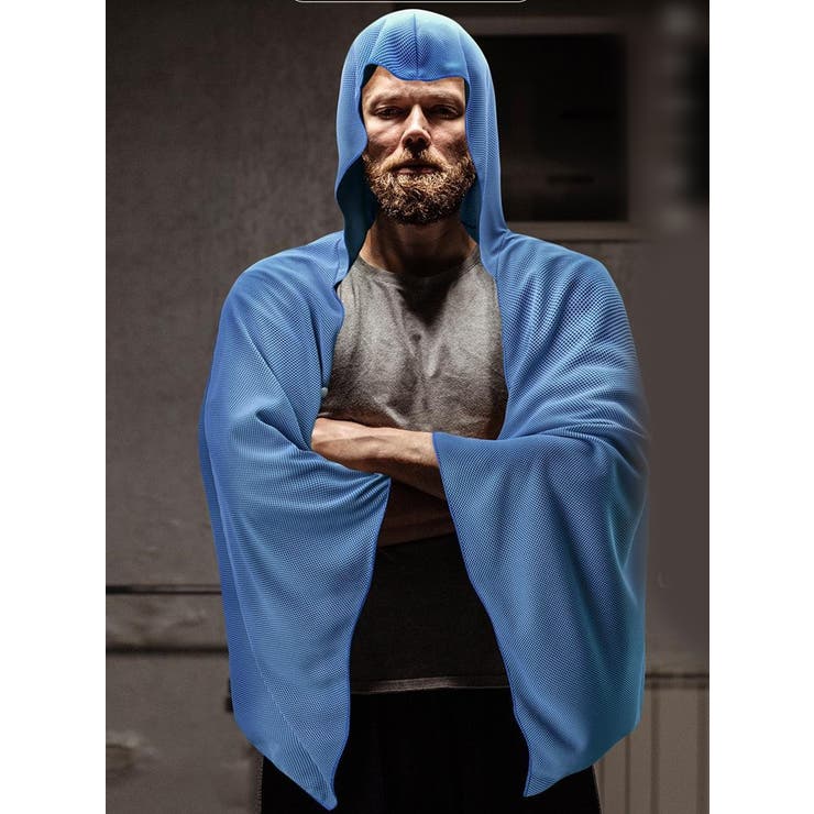 冷却ポンチョ 冷感ポンチョ フード付きタオル | PlusNao | 詳細画像2 