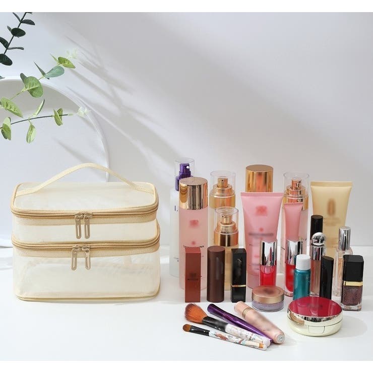 化粧ポーチ コスメポーチ 2層 | PlusNao | 詳細画像13 