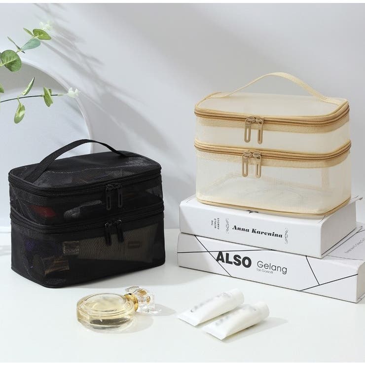 化粧ポーチ コスメポーチ 2層 | PlusNao | 詳細画像3 