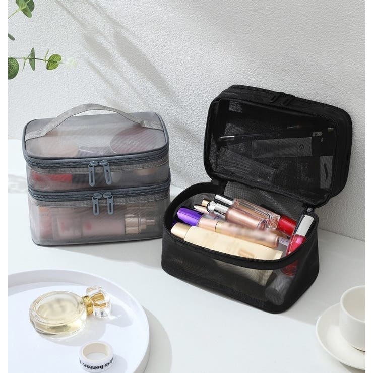 化粧ポーチ コスメポーチ 2層 | PlusNao | 詳細画像5 