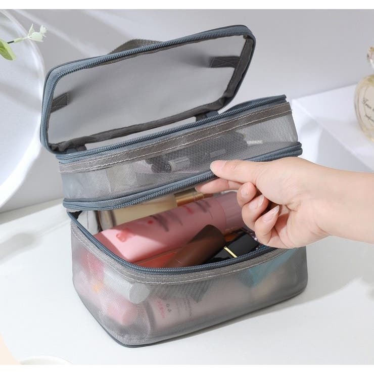 化粧ポーチ コスメポーチ 2層 | PlusNao | 詳細画像7 