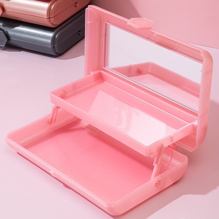 メイクボックス 2段 鏡付き | PlusNao | 詳細画像4 