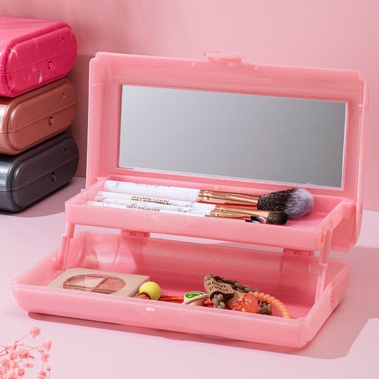 メイクボックス 2段 鏡付き | PlusNao | 詳細画像6 