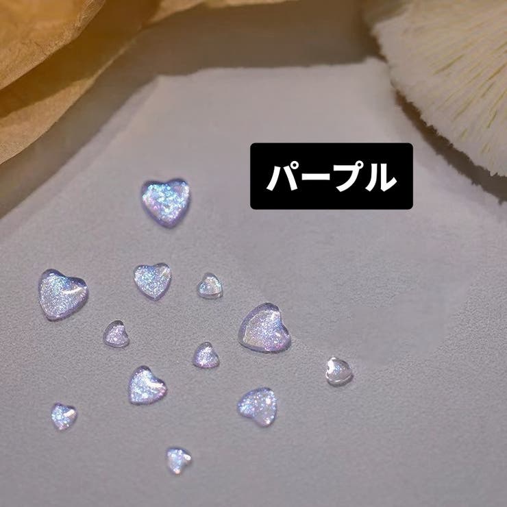 ネイルパーツ サイズランダム同色100個 ハート | PlusNao | 詳細画像2 