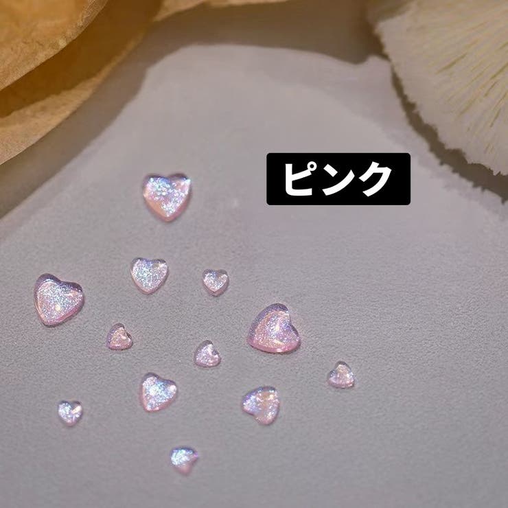 ネイルパーツ サイズランダム同色100個 ハート | PlusNao | 詳細画像3 