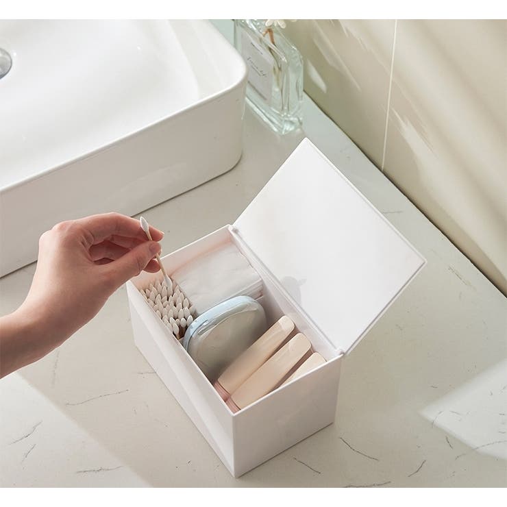 コットンケース 綿棒ケース メイク道具入れ | PlusNao | 詳細画像5 