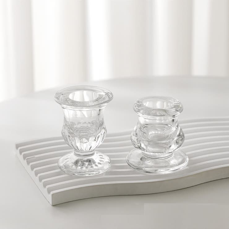 キャンドルホルダー キャンドルスタンド ガラス製 | PlusNao | 詳細画像2 