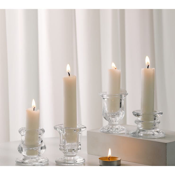 キャンドルホルダー キャンドルスタンド ガラス製 | PlusNao | 詳細画像3 