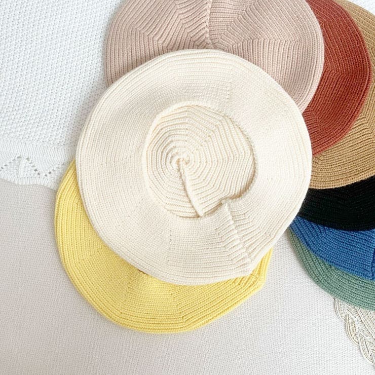 ベレー帽 ニットベレー帽 ニット帽[品番：FQ000195492]｜PlusNao