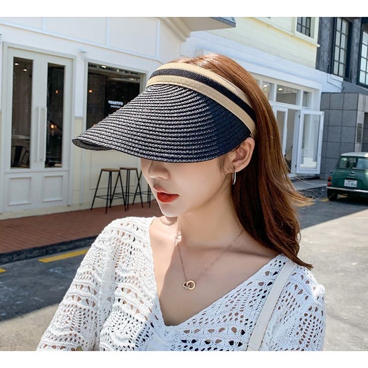 サンバイザー レディース 麦わら | PlusNao | 詳細画像5 