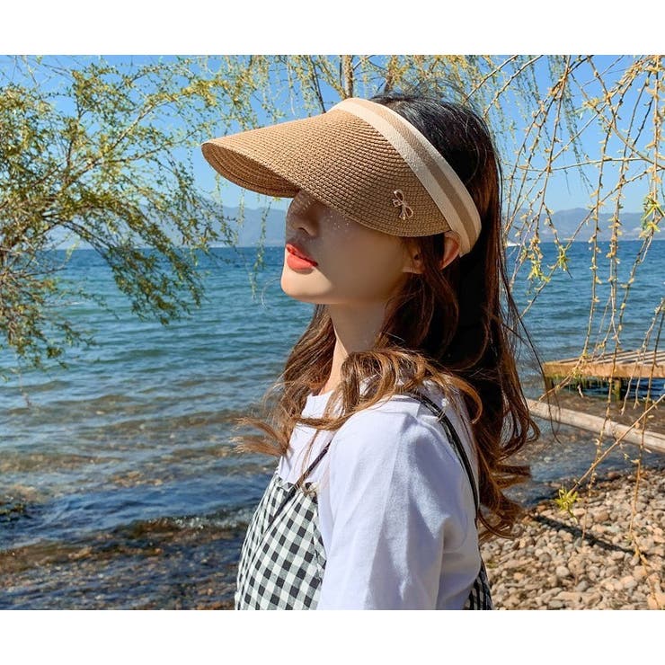 サンバイザー レディース 麦わら | PlusNao | 詳細画像6 