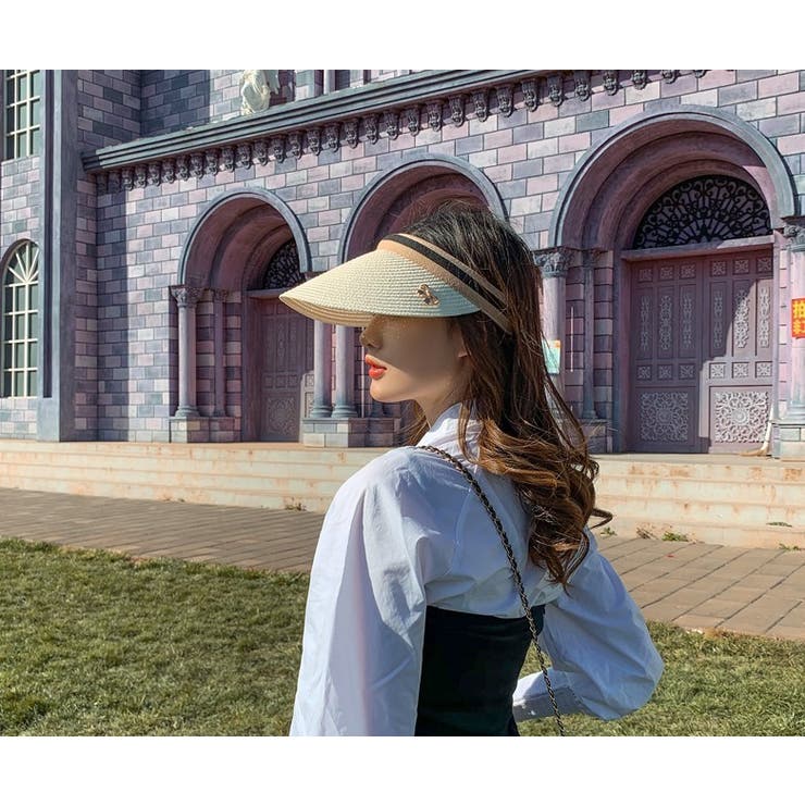 サンバイザー レディース 麦わら | PlusNao | 詳細画像9 