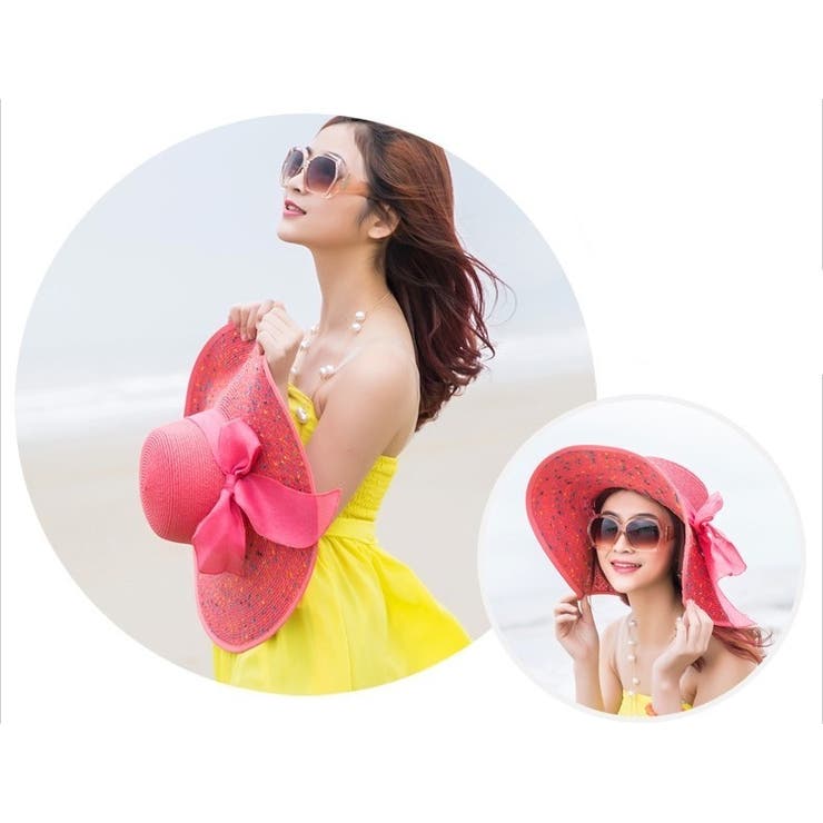 女優帽 麦わら帽子 ストローハット | PlusNao | 詳細画像14 