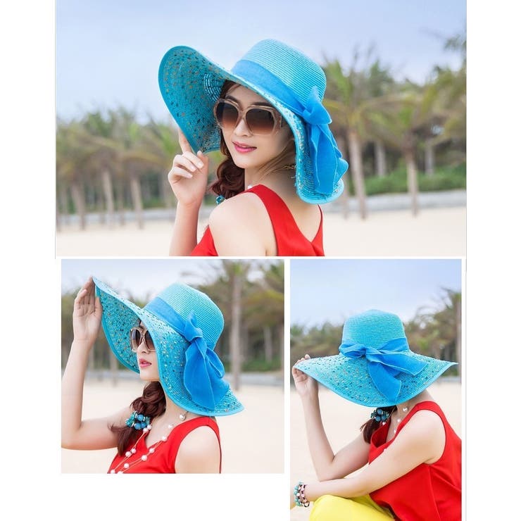 女優帽 麦わら帽子 ストローハット | PlusNao | 詳細画像9 