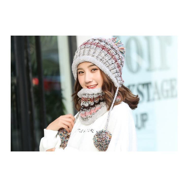 ポポコマ PALACE ニット帽 & ネックウォーマー ポポコマ様専用 PALACE