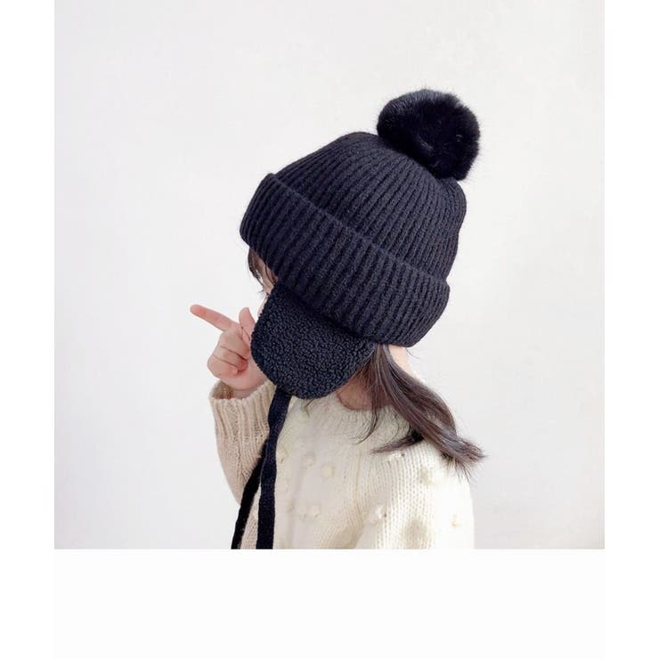 ニット帽 キッズ フライトキャップ風 | PlusNao | 詳細画像2 