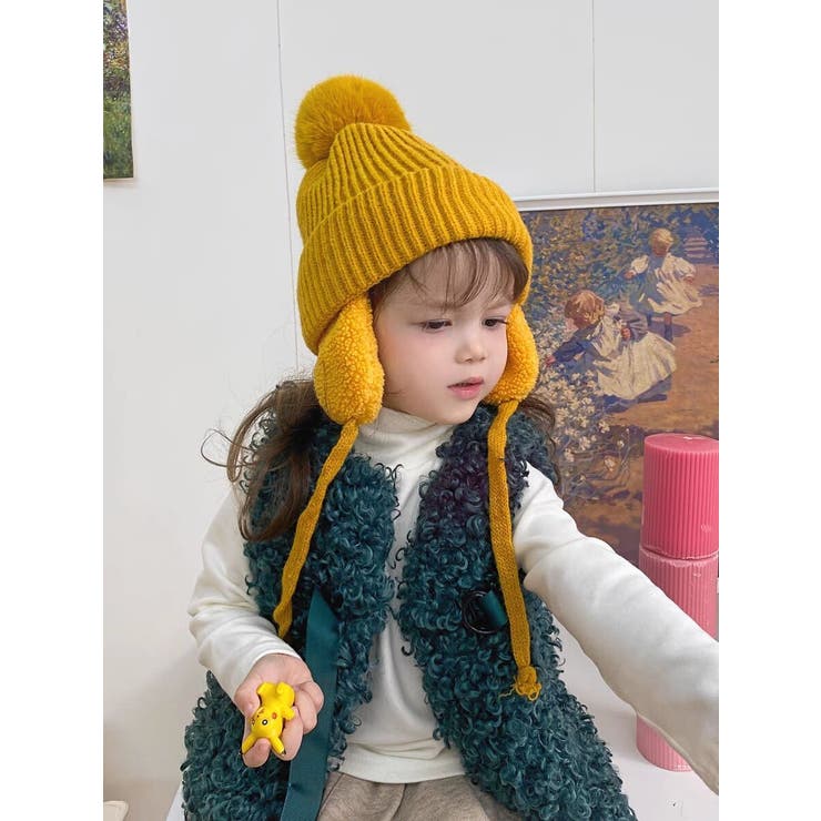 ニット帽 キッズ フライトキャップ風 | PlusNao | 詳細画像4 