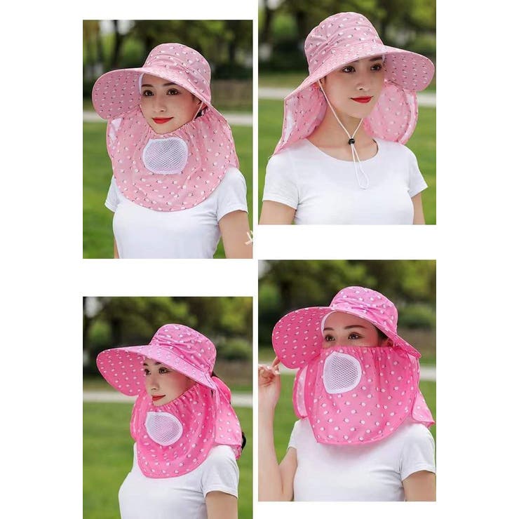 サンバイザー フェイスカバー付き レディース | PlusNao | 詳細画像2 