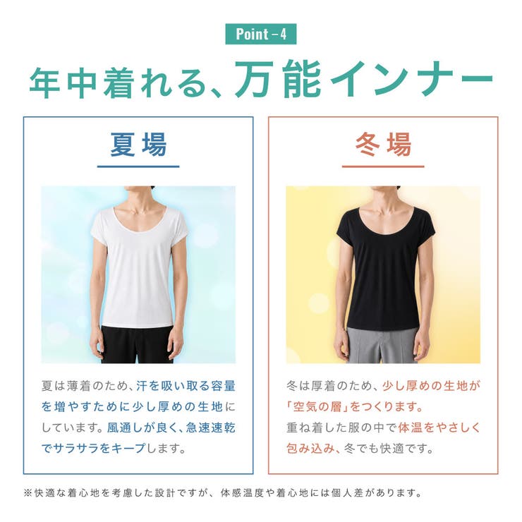 インナーシャツ メンズ 首元 | PlusNao | 詳細画像12 