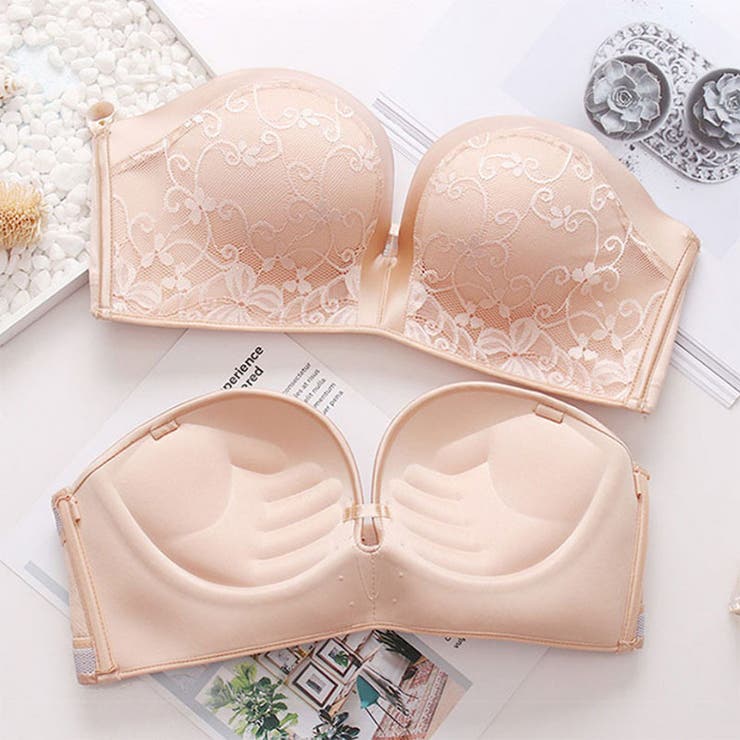 ストラップレスブラ ノンワイヤーブラジャー ハーフカップ | PlusNao | 詳細画像10 