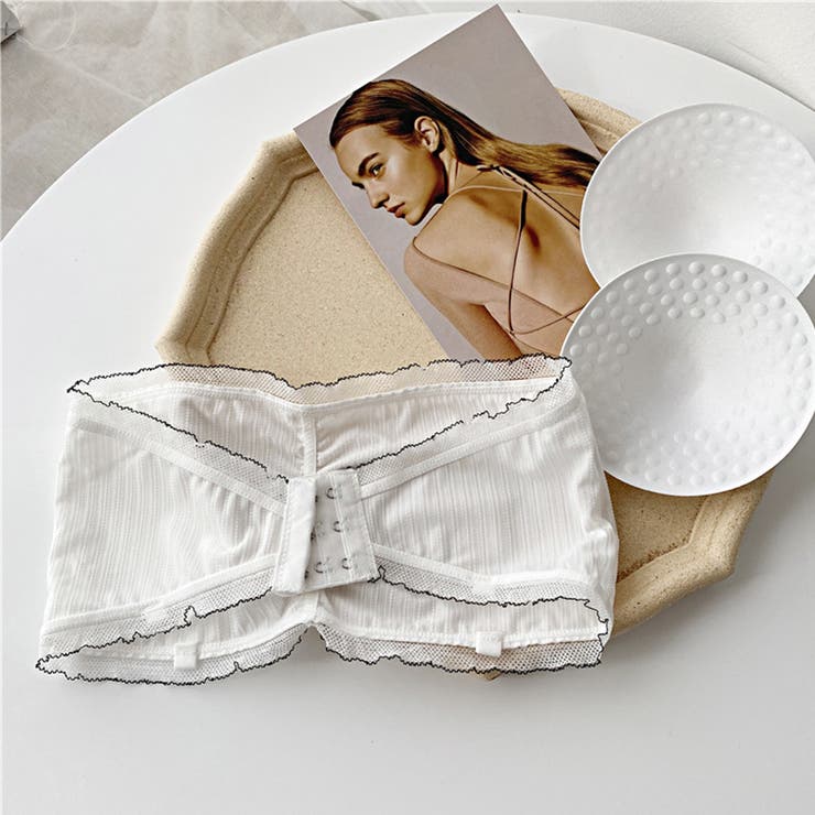 チューブトップブラ ストラップレスブラ 後ろホック | PlusNao | 詳細画像16 