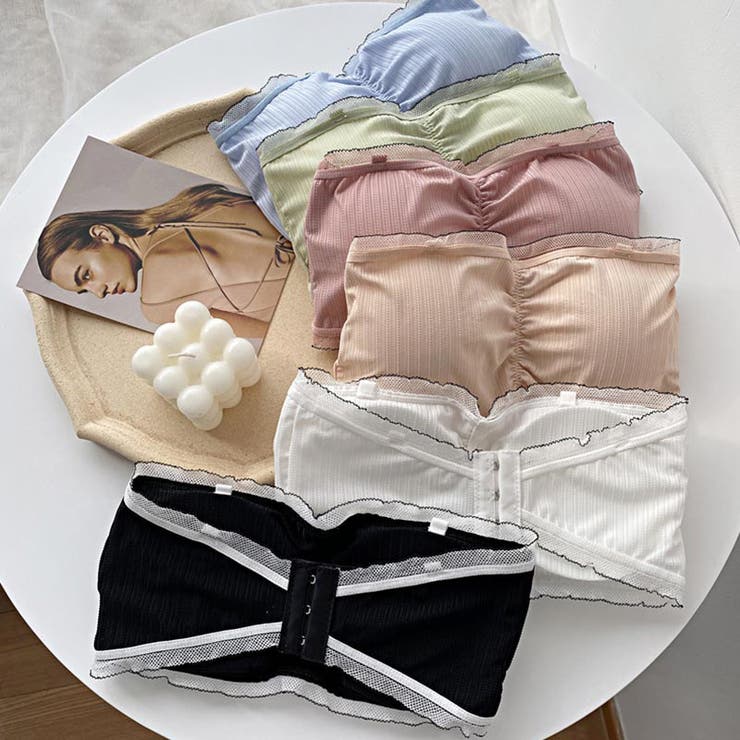 チューブトップブラ ストラップレスブラ 後ろホック | PlusNao | 詳細画像7 