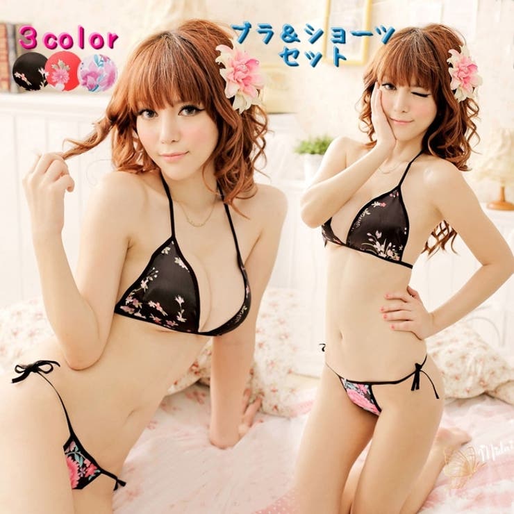 三角ブラ ブラレット ブラショーツセット | PlusNao | 詳細画像1 