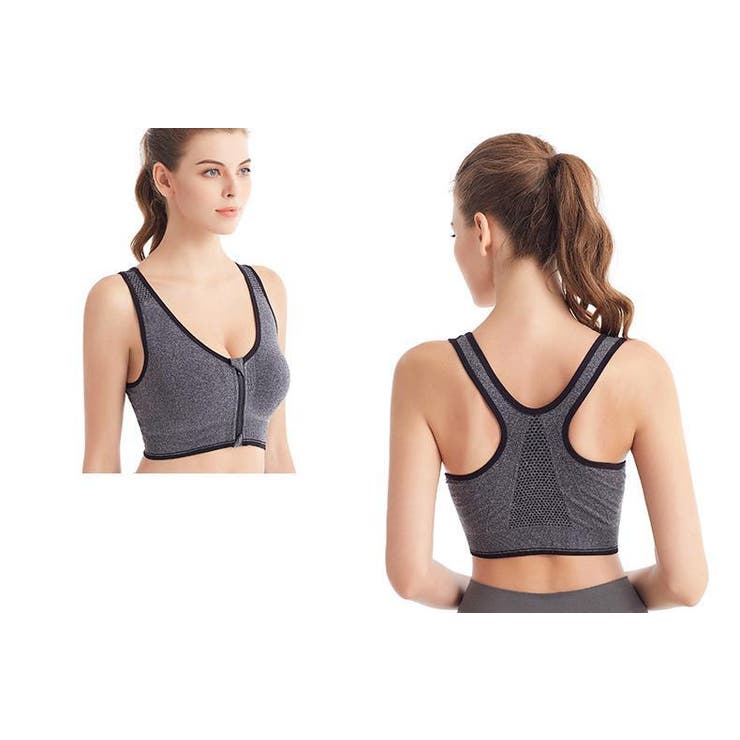 スポーツブラ フロントファスナー スポブラ | PlusNao | 詳細画像9 