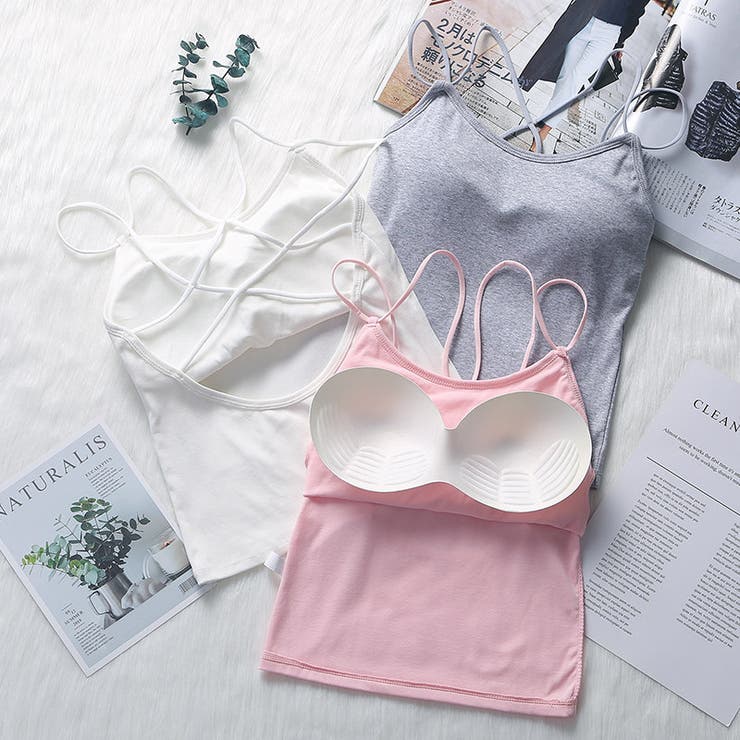 d.i.a. 黒×ピンク千鳥柄　ブラトップ d.i.a. 黒×ピンク千鳥柄 ブラトップ ブラトップ キャミソール