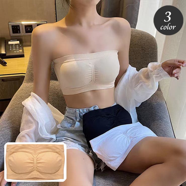 ストラップレスブラ チューブトップブラ レディース | PlusNao | 詳細画像1 