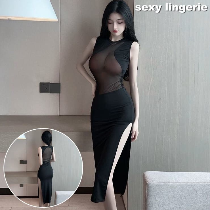 セクシーランジェリー ロングドレス ナイトドレス | PlusNao | 詳細画像1 